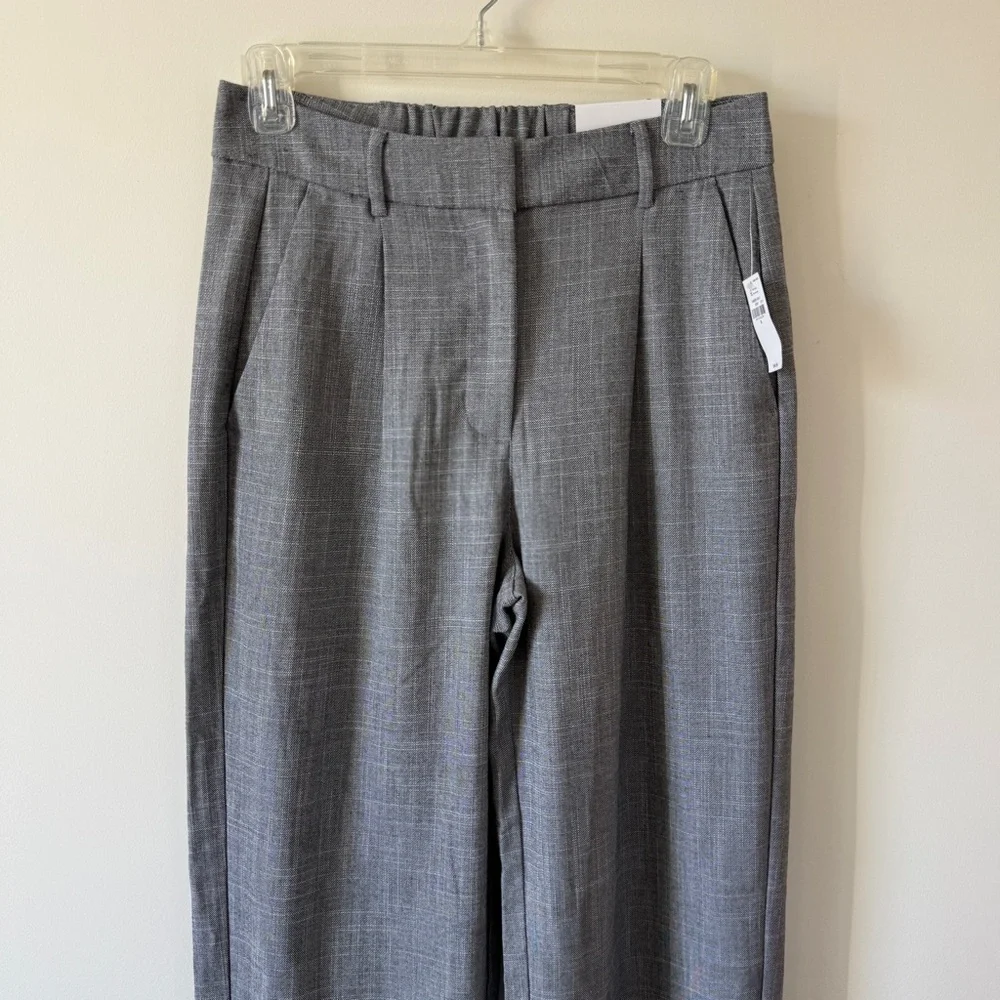 Old Navy Gray Heather Taylor Wide Leg Trousers Suit Pants Extra High Rise Small - Picture 3 of 8